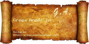 Grega Angéla névjegykártya